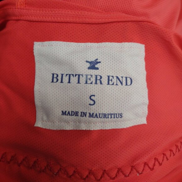NWOT Bitter End Yacht Club coral red mesh 1/4 zip hooded pullover ladies Small - Picture 11 of 12